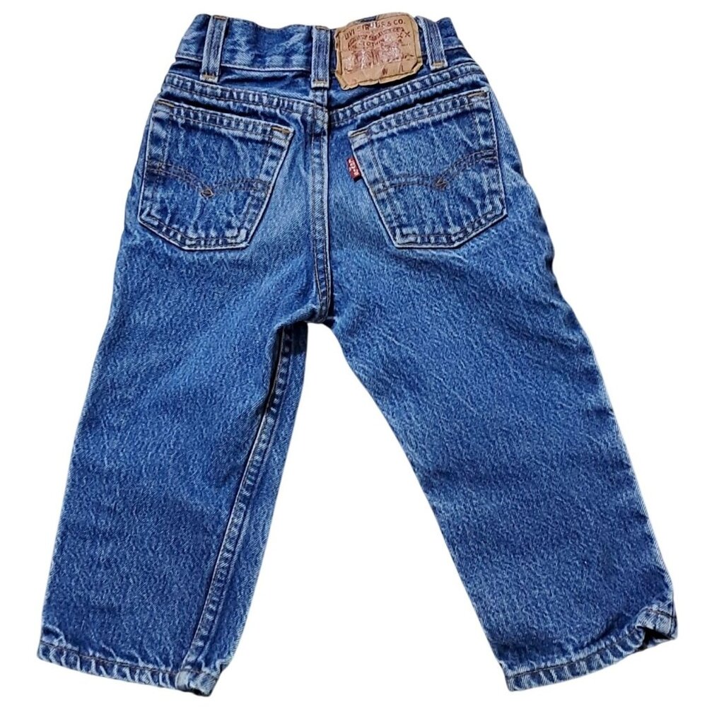 Vintage 70s/80s Levis Size 1 Kids Jeans Blue Denim 100% Cotton Made In USA - Picture 6 of 13